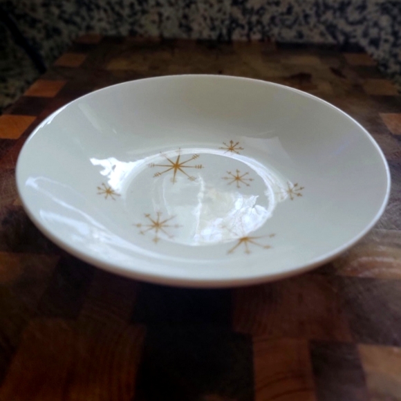 Vintage Star Glow Bowl Cream and Gold Royal China - Picture 1 of 4